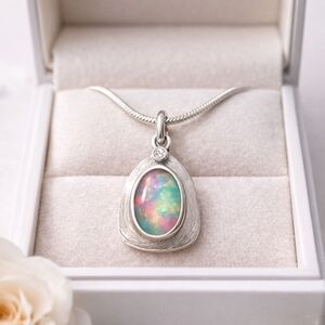 Majestic Opal Pendant Necklace